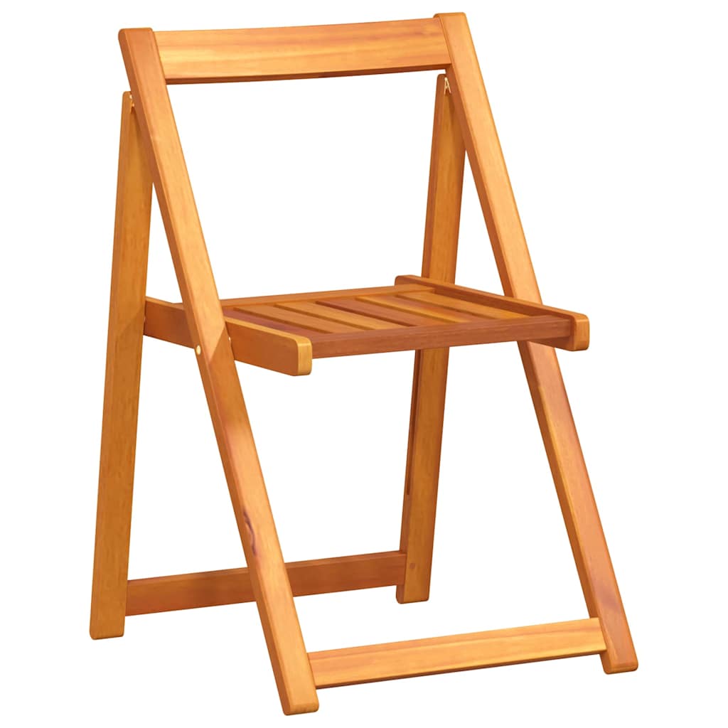 Garden Table Folding 5 pcs Brown Solid Acacia Wood