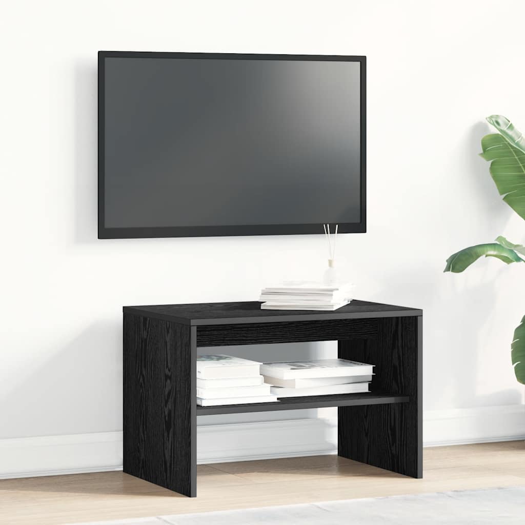 TV Cabinet Black Oak 60x40x40 cm Engineered Wood