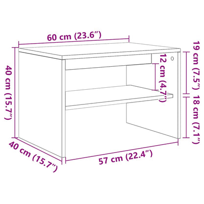 TV Cabinet Smoked Oak 60x40x40 cm Engineered Wood