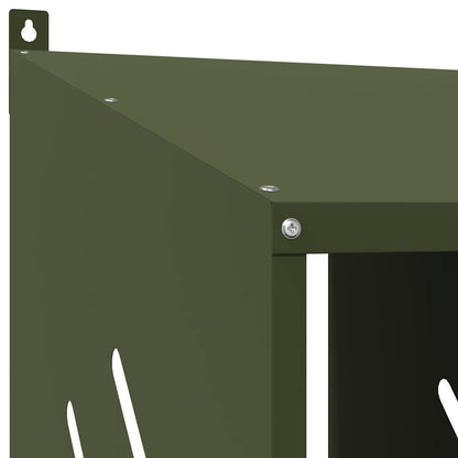 Chicken Nesting Box with 6 Compartments Olive Green Metal