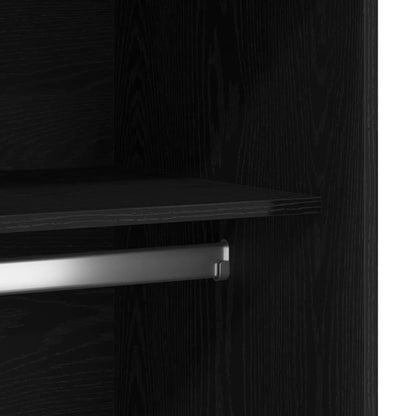 Wardrobe Black Oak 100 x 50 x 200 cm Engineered Wood