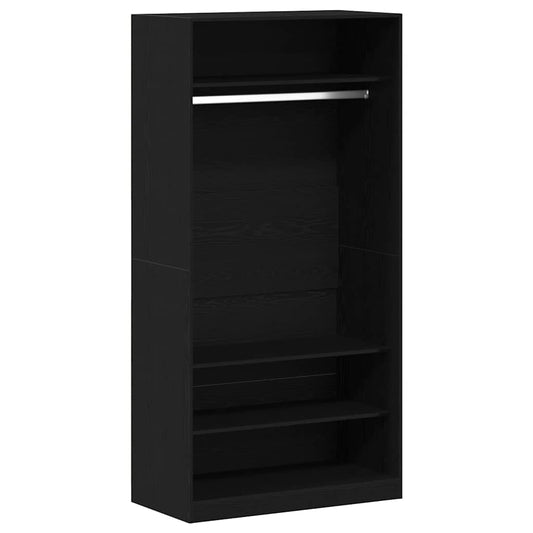 Wardrobe Black Oak 100 x 50 x 200 cm Engineered Wood