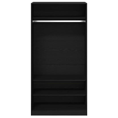 Wardrobe Black Oak 100 x 50 x 200 cm Engineered Wood