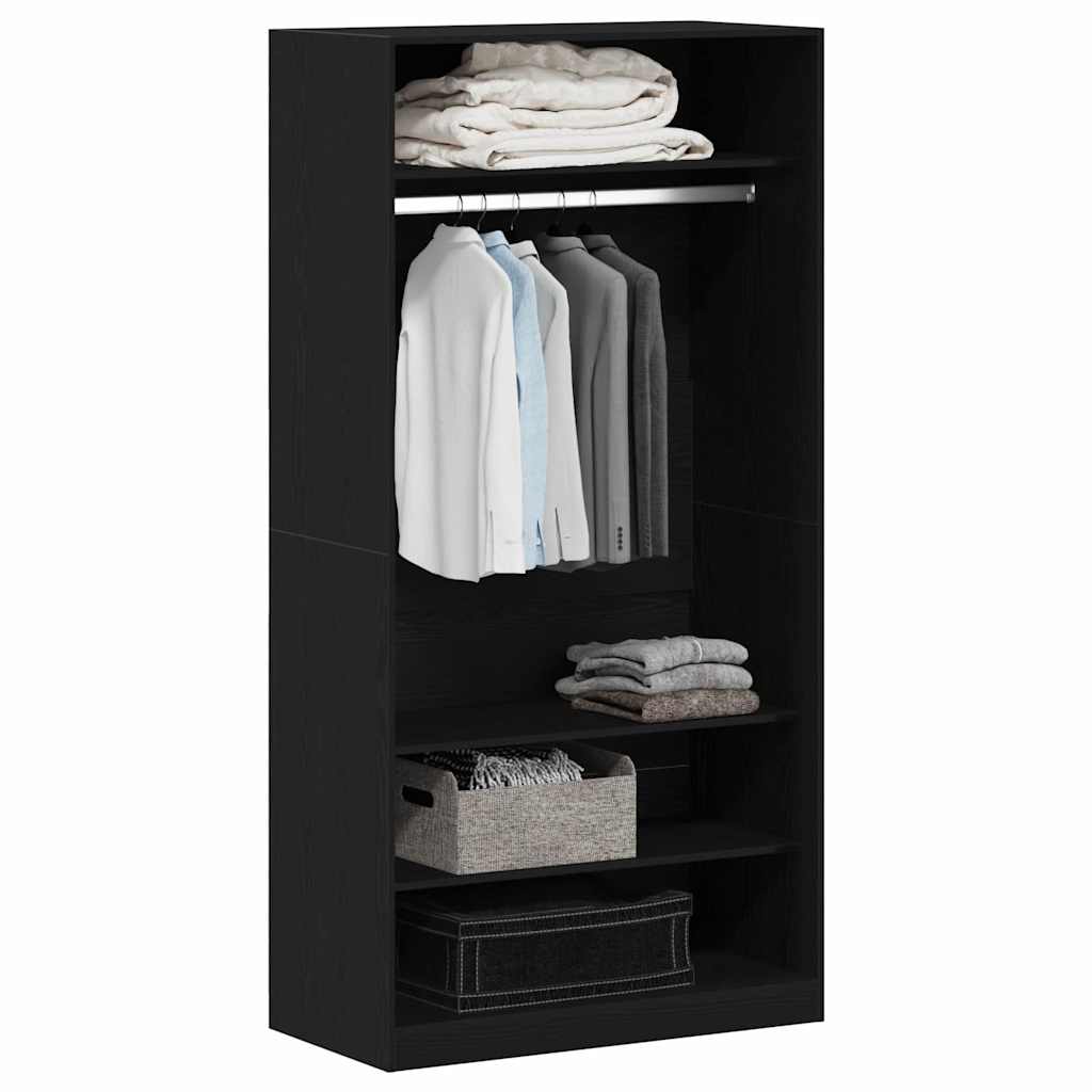 Wardrobe Black Oak 100 x 50 x 200 cm Engineered Wood