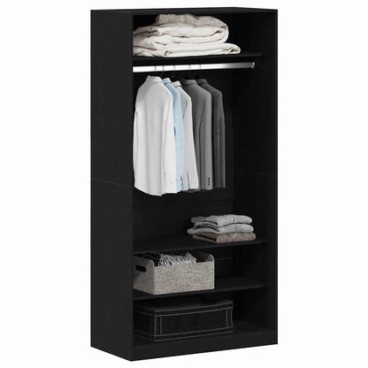 Wardrobe Black Oak 100 x 50 x 200 cm Engineered Wood