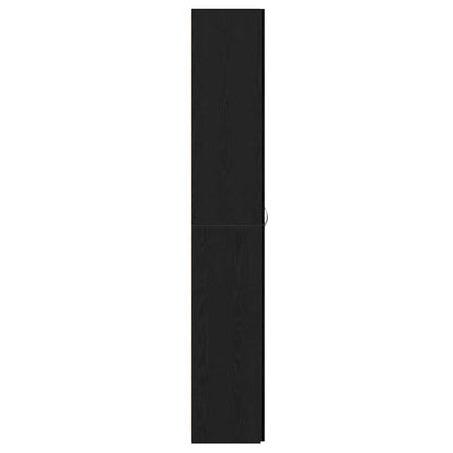 Office Cabinet Black Oak 60 x 32 x 190 cm Engineered Wood