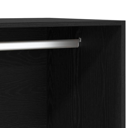 Wardrobe Black Oak 100 x 50 x 200 cm Engineered Wood