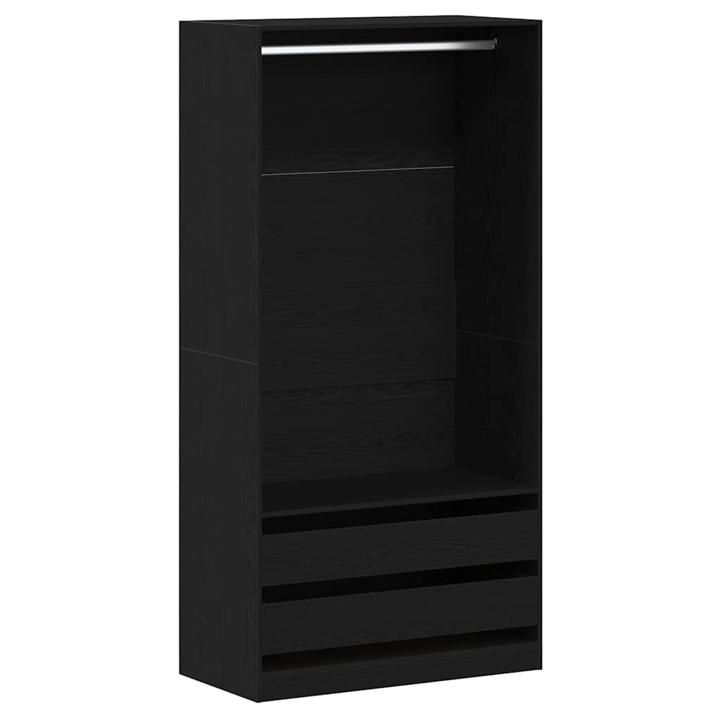 Wardrobe Black Oak 100 x 50 x 200 cm Engineered Wood