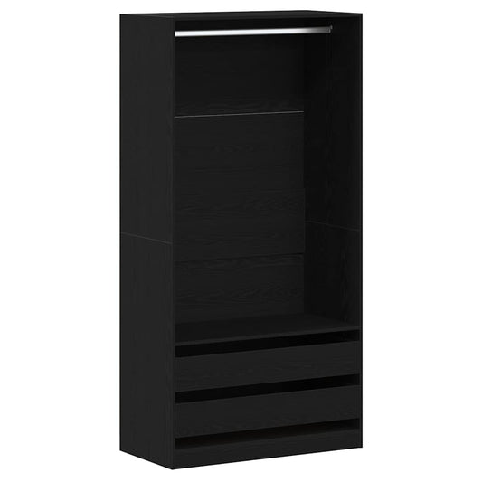 Wardrobe Black Oak 100 x 50 x 200 cm Engineered Wood