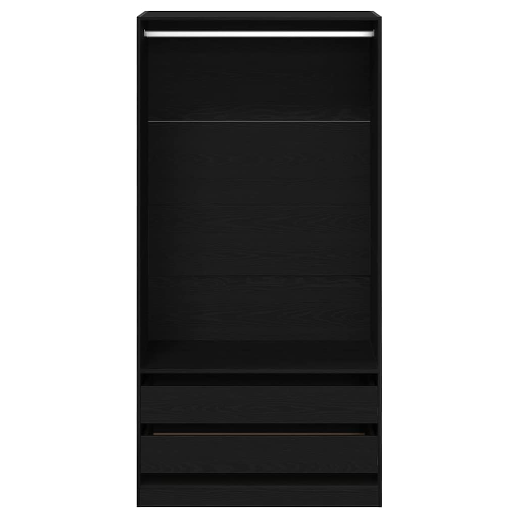 Wardrobe Black Oak 100 x 50 x 200 cm Engineered Wood