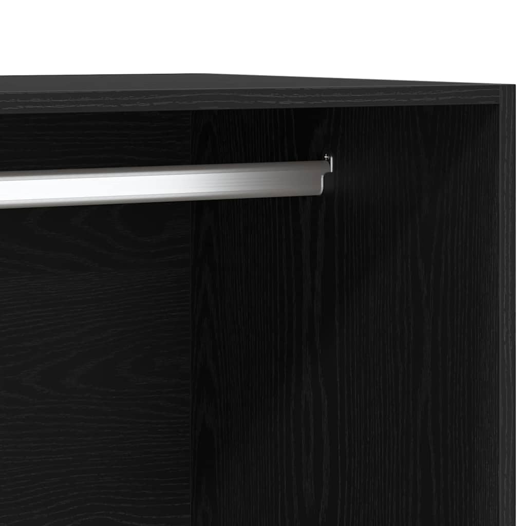 Wardrobe Black Oak 50 x 50 x 200 cm Engineered Wood