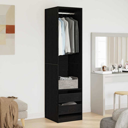 Wardrobe Black Oak 50 x 50 x 200 cm Engineered Wood