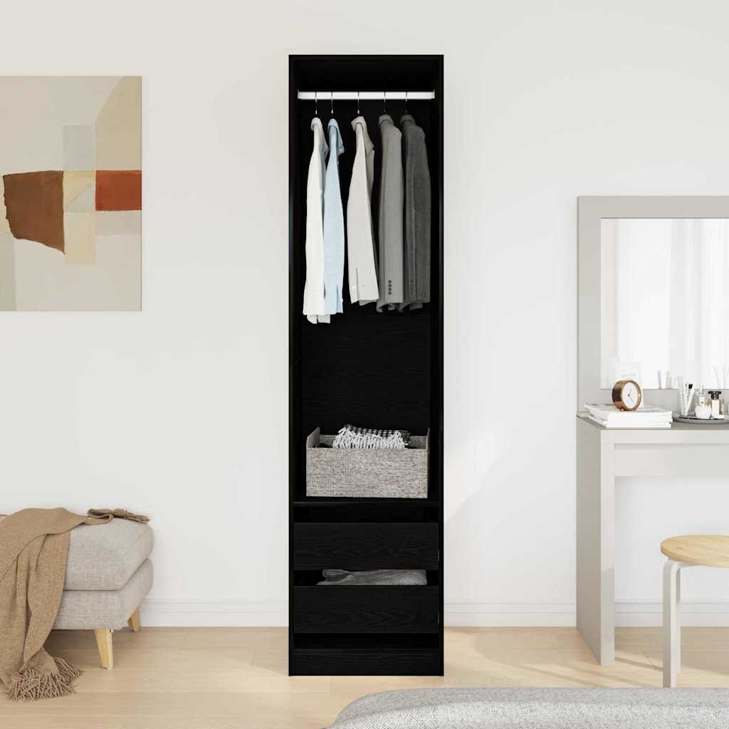 Wardrobe Black Oak 50 x 50 x 200 cm Engineered Wood