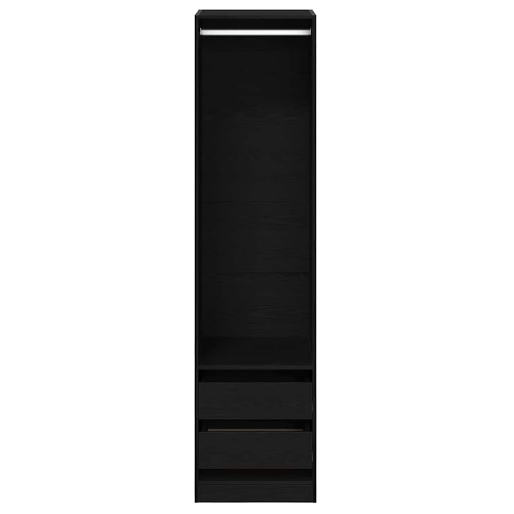 Wardrobe Black Oak 50 x 50 x 200 cm Engineered Wood
