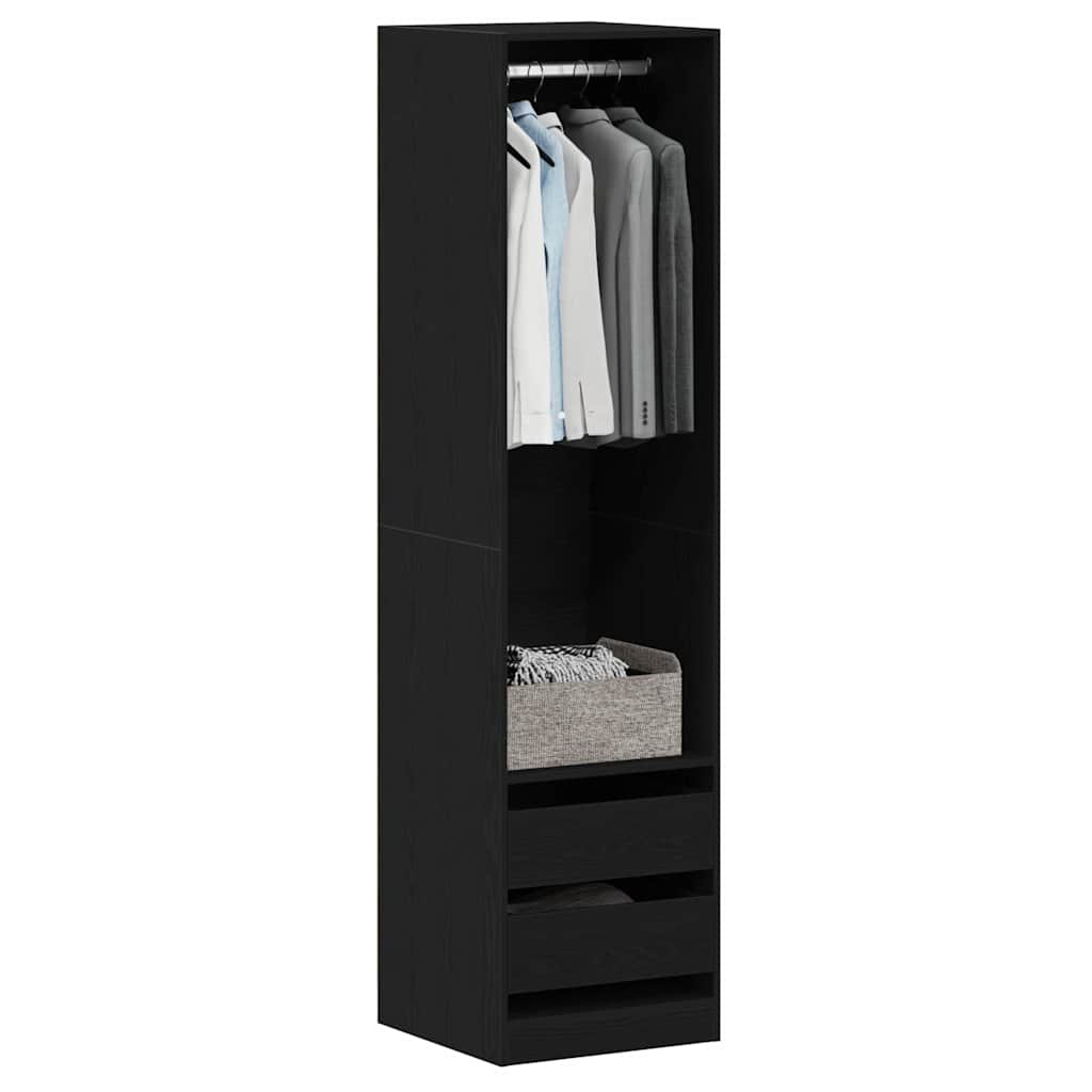 Wardrobe Black Oak 50 x 50 x 200 cm Engineered Wood