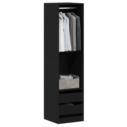Wardrobe Black Oak 50 x 50 x 200 cm Engineered Wood