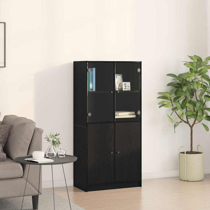 Highboard Black Oak 68 x 37 x142 cm