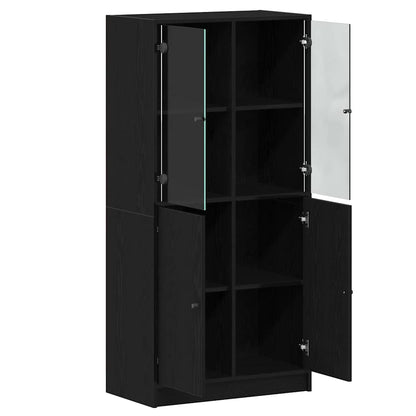 Highboard Black Oak 68 x 37 x142 cm