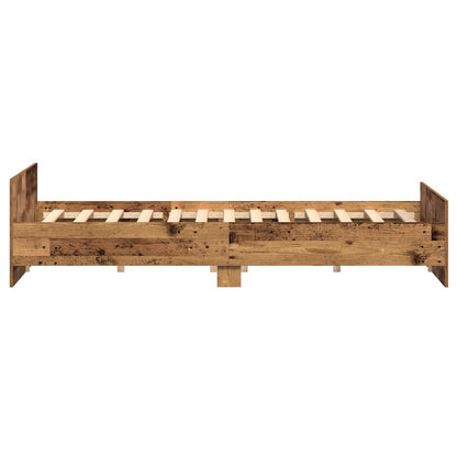 Bed Frame Old Wood 203 x 203 x 50 cm Engineered Wood
