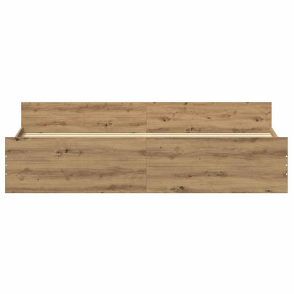 Bed Frame Artisan Oak 203 x 203 x 50 cm Engineered Wood