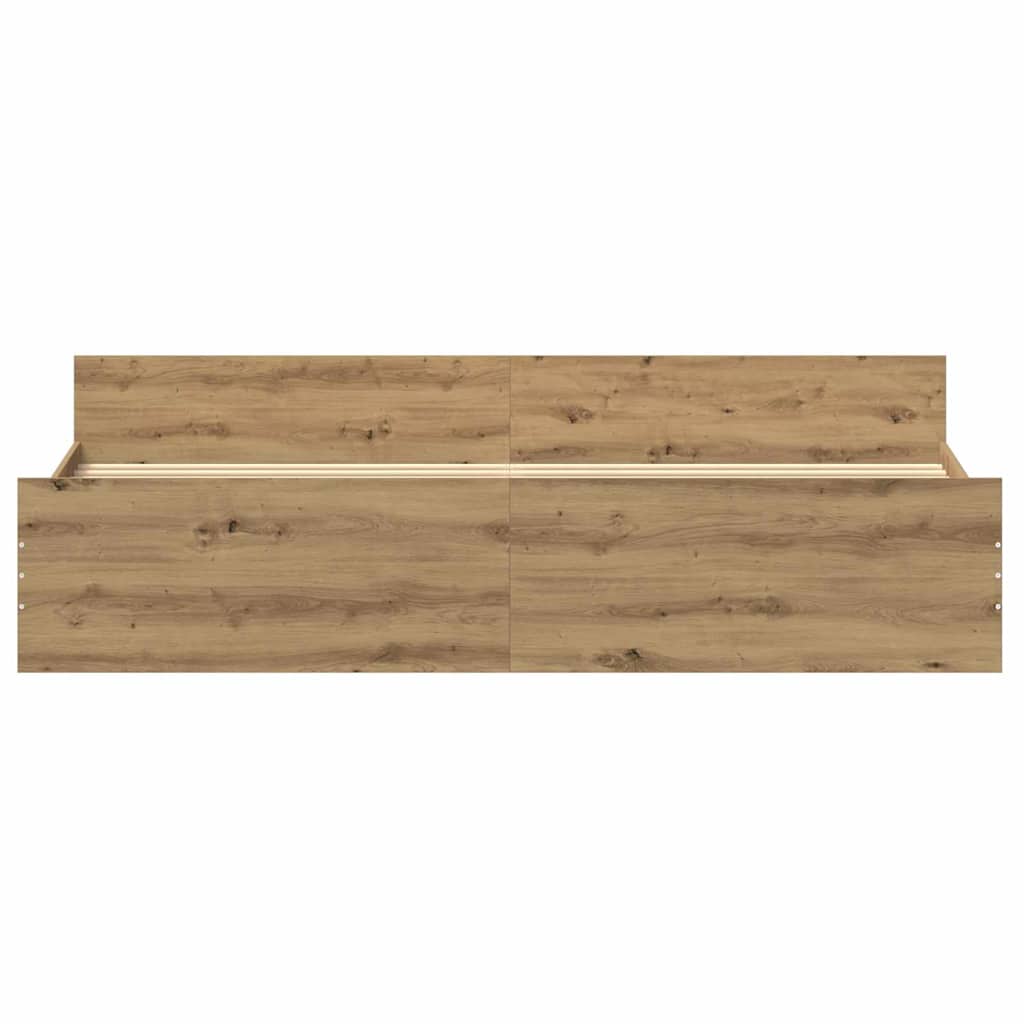 Bed Frame Artisan Oak 203 x 203 x 50 cm Engineered Wood