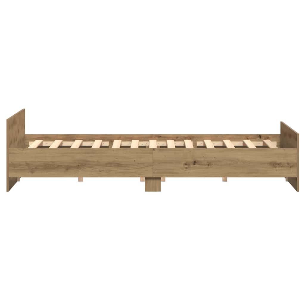 Bed Frame Artisan Oak 203 x 203 x 50 cm Engineered Wood