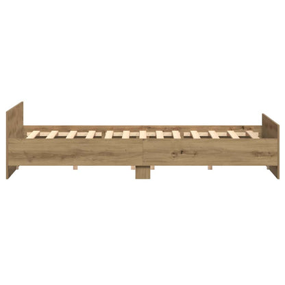 Bed Frame Artisan Oak 203 x 203 x 50 cm Engineered Wood