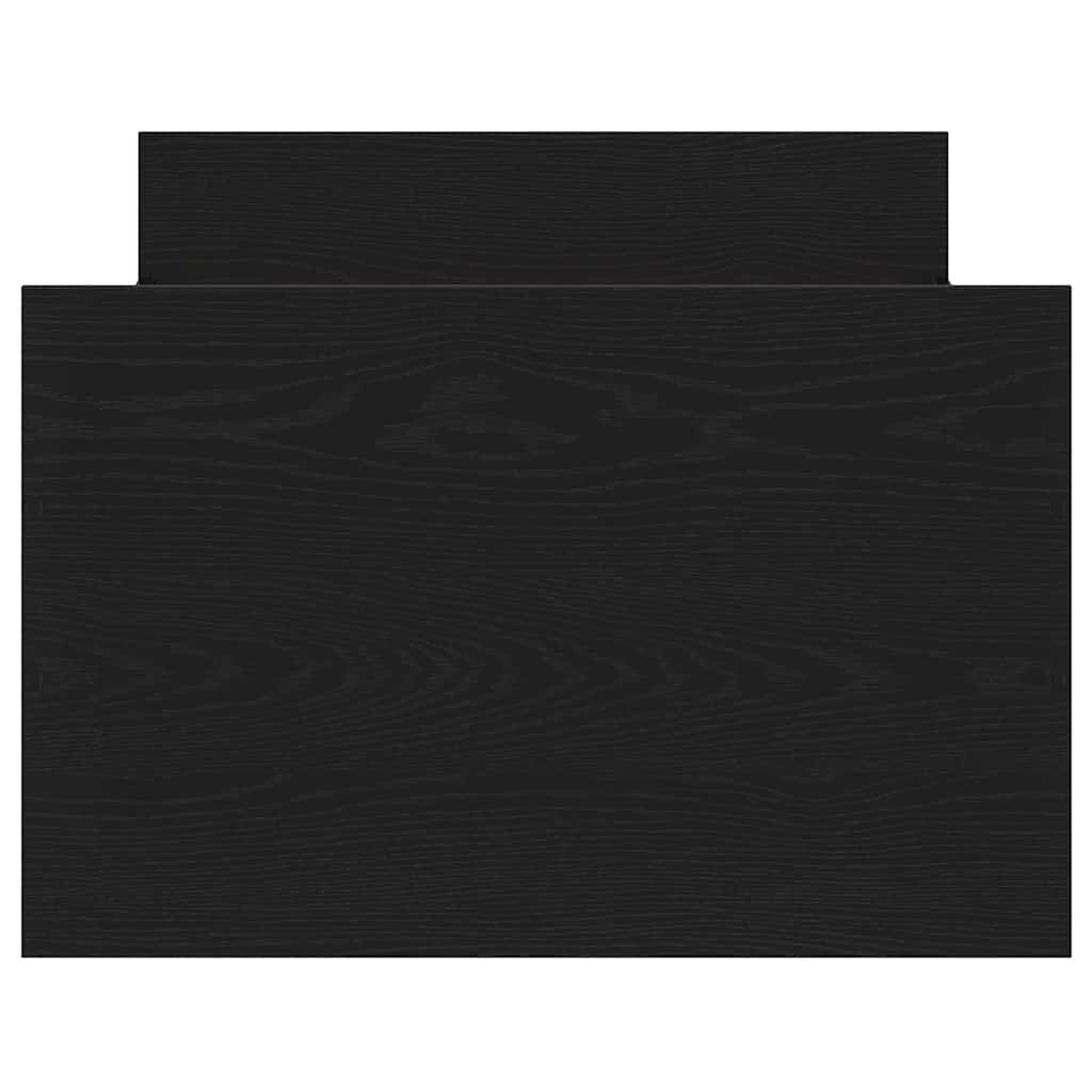Bed Frame Black Oak 193 x 78 x 50 cm Engineered Wood