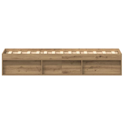 Bed Frame without Mattress Artisan Oak 75x190 cm Engineered Wood