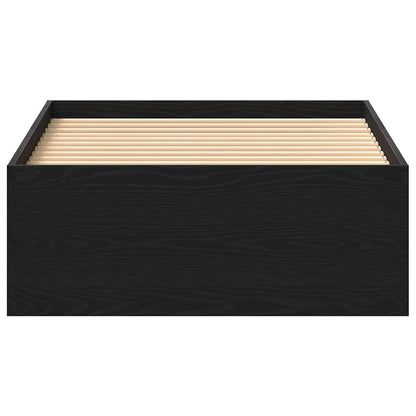 Bed Frame without Mattress Black Oak 75x190 cm Engineered Wood