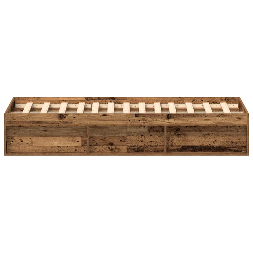 Bed Frame without Mattress Old Wood 150x200 cm Engineered Wood