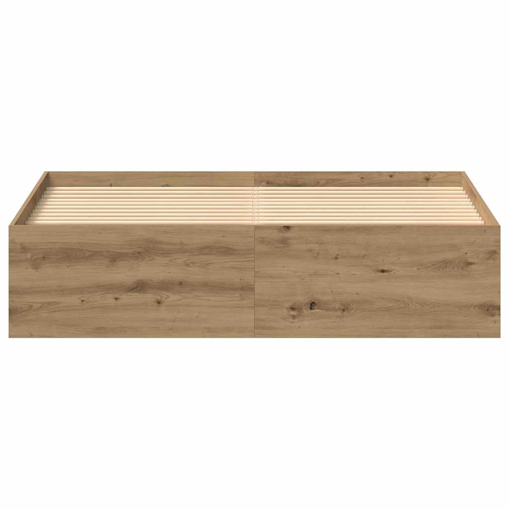 Bed Frame without Mattress Artisan Oak 150x200 cm Engineered Wood