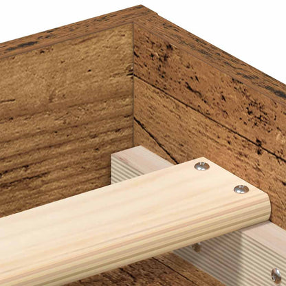 Bed Frame without Mattress Old Wood 135x190 cm Engineered Wood