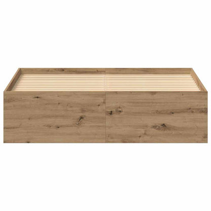 Bed Frame without Mattress Artisan Oak 135x190 cm Engineered Wood
