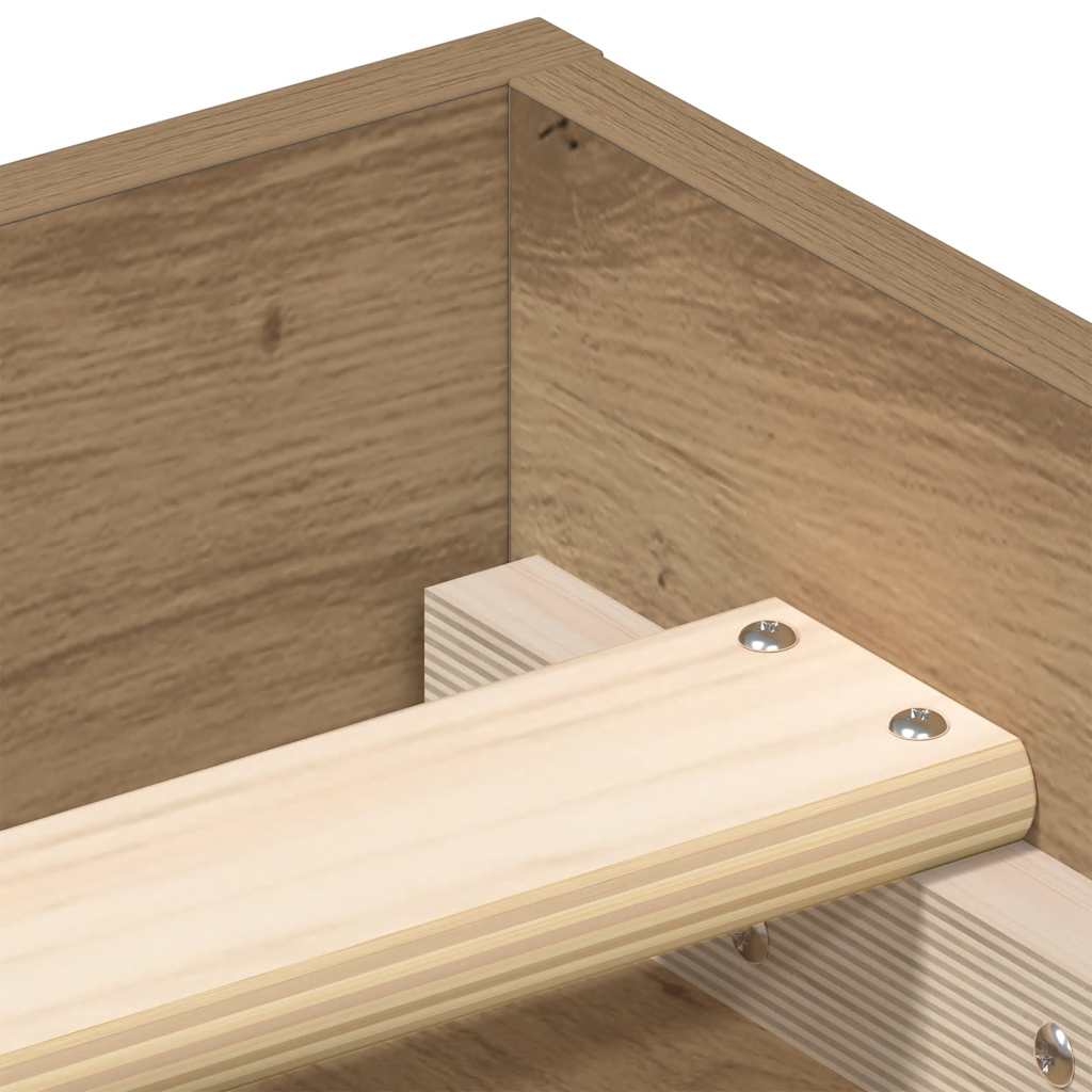 Bed Frame without Mattress Artisan Oak 135x190 cm Engineered Wood