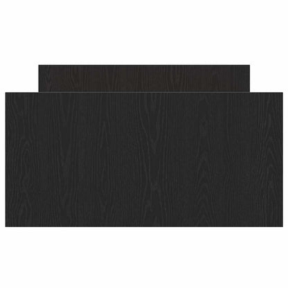 Bed Frame Black Oak 203 x 93 x 50 cm Engineered Wood