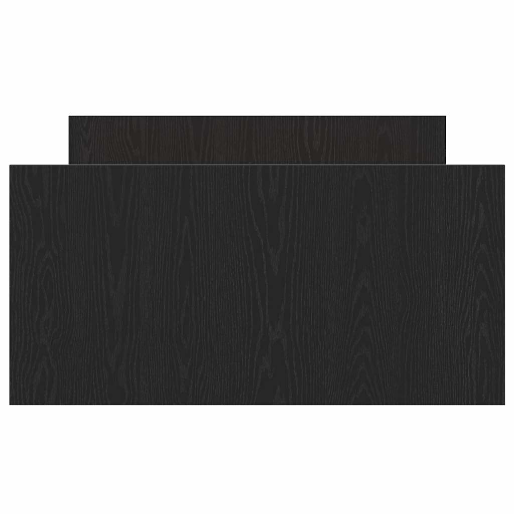 Bed Frame Black Oak 193 x 93 x 50 cm Engineered Wood