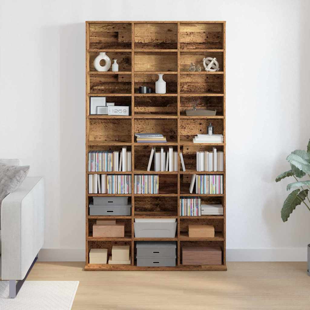 CD Cabinet Old wood 101 x 23 x 177.5 cm Engineered Wood