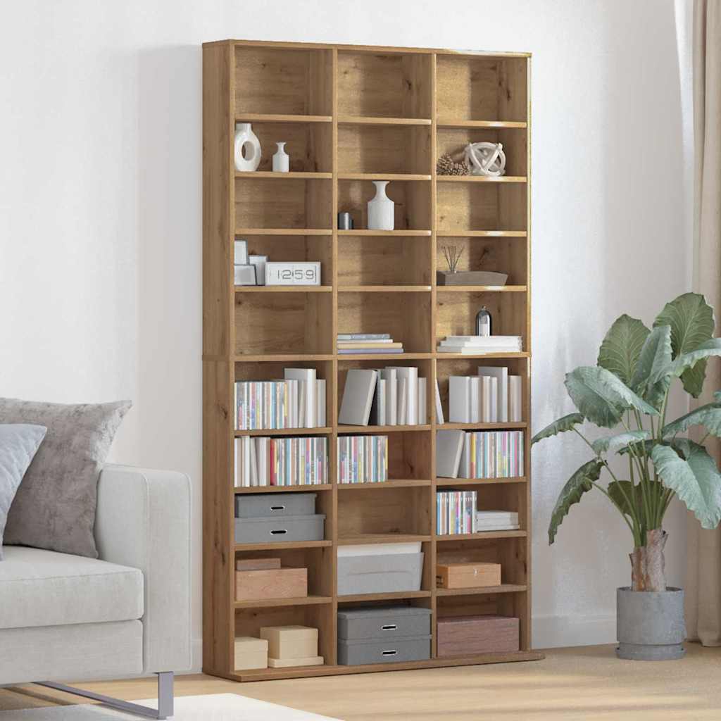 CD Cabinet Artisan Oak 101 x 23 x 177.5 cm Engineered Wood