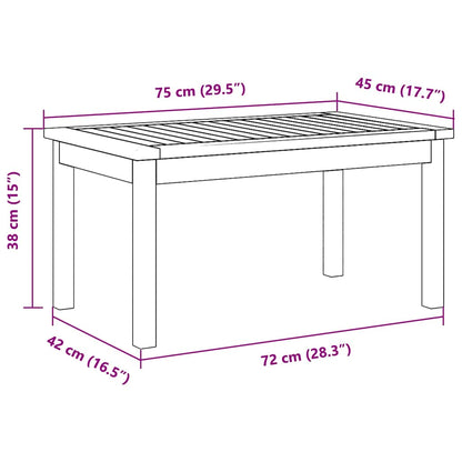 Coffee Table Oil Natural Solid Acacia Wood