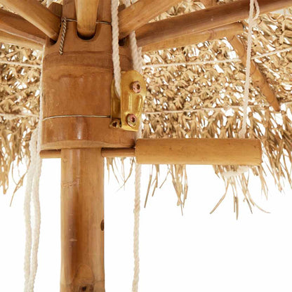 Tiki Umbrella with Banana Leaf Canopy 180 cm Bamboo