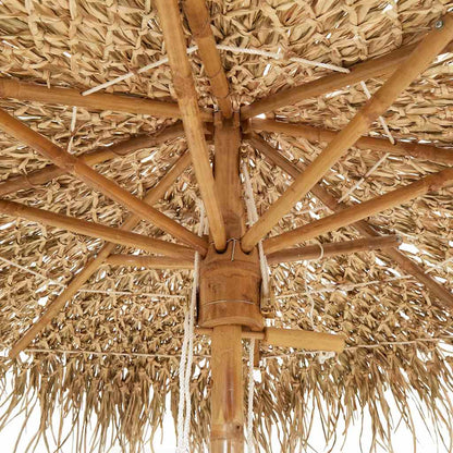 Tiki Umbrella with Banana Leaf Canopy 240 cm Bamboo