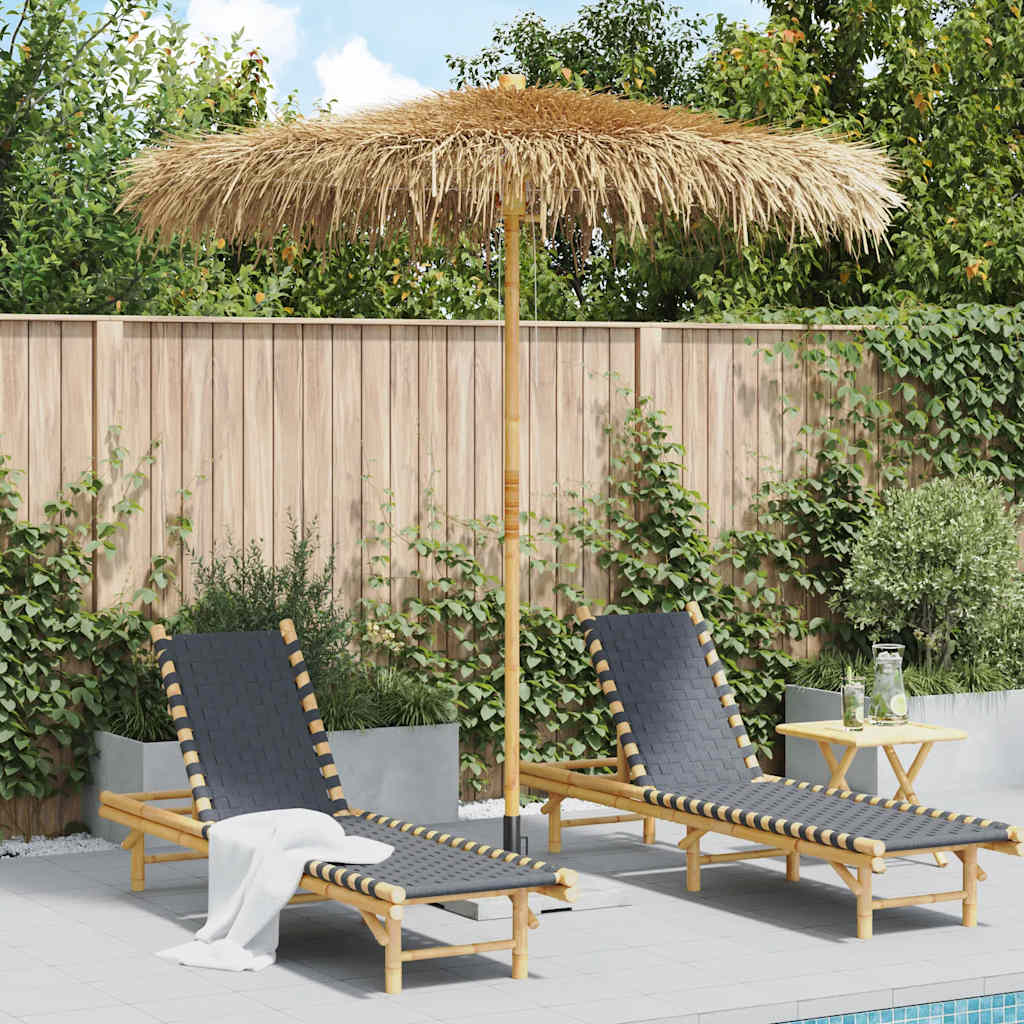 Tiki Umbrella with Banana Leaf Canopy 240 cm Bamboo