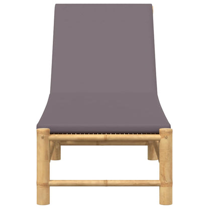 Sun Lounger with Cushions 55x199x30 cm Bamboo