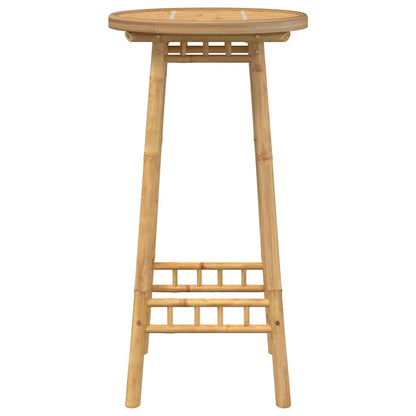 Outdoor Bar Table Round Ø55x100 cm Bamboo
