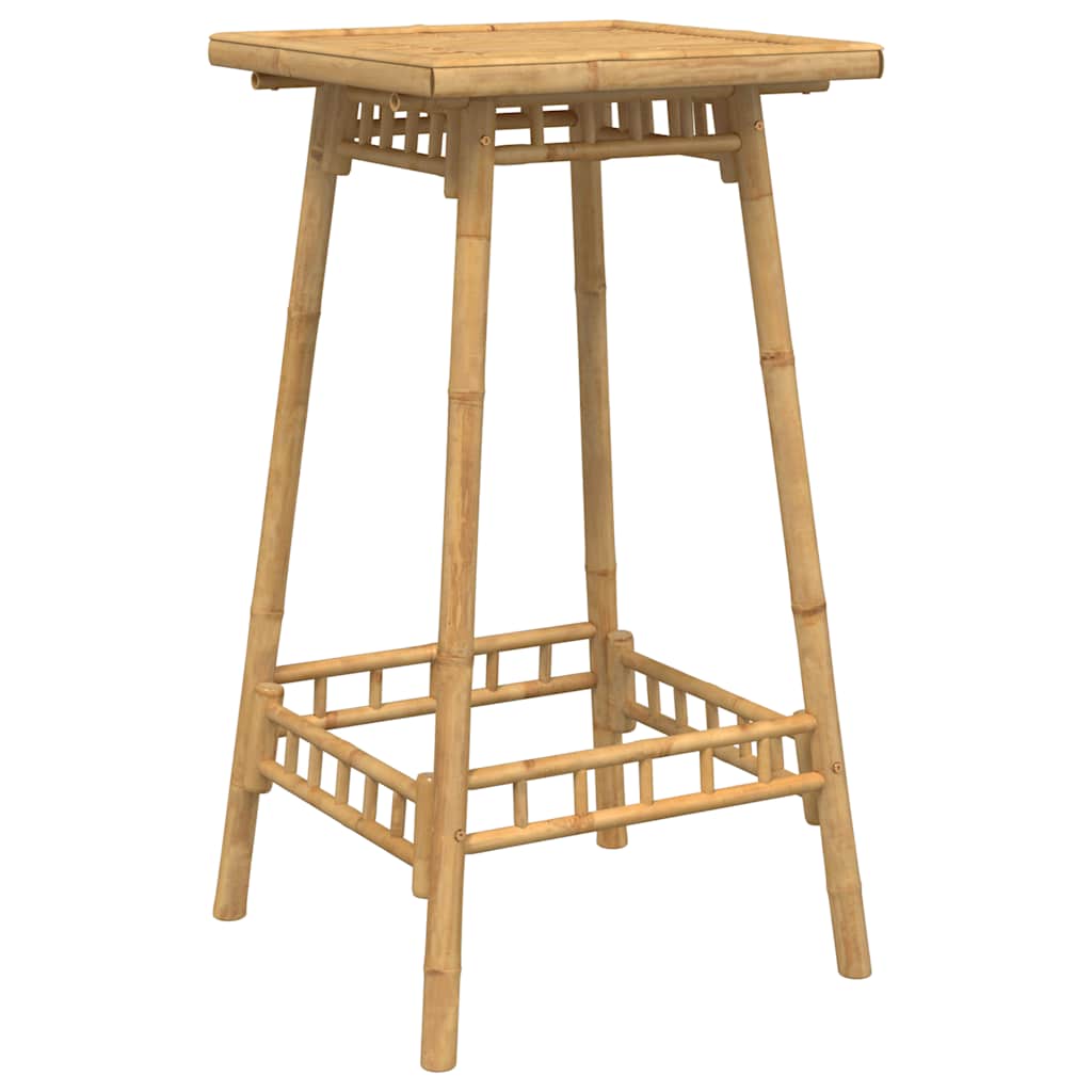 3 Piece Outdoor Bar Set Foldable Bamboo