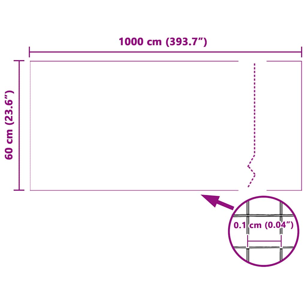 Insect Mesh Screen White 60 x 1000 cm Fibreglass