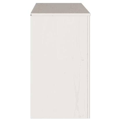 Sideboard Drammen White 114 x 43 x 75.5 cm Solid Pine wood
