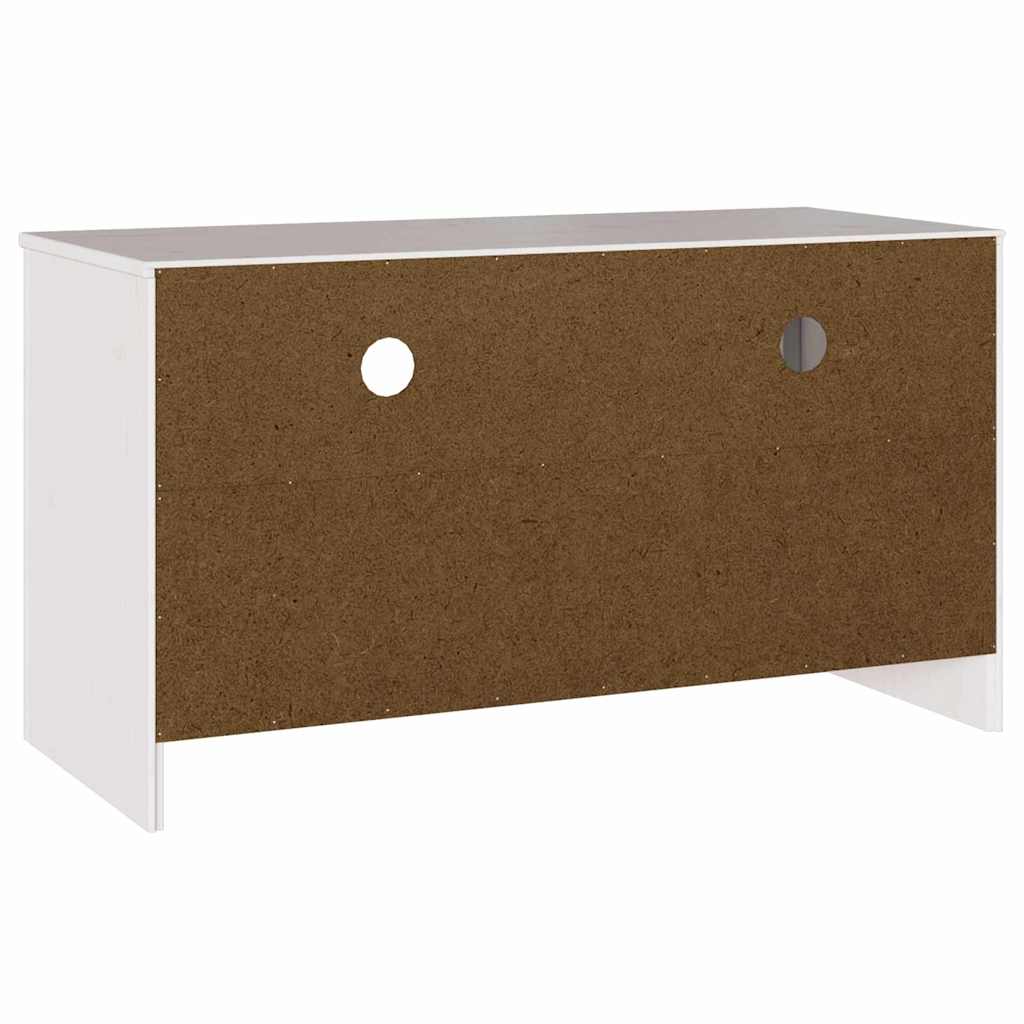 TV Cabinet Drammen White 99 x 43 x 55 cm Solid Pine wood
