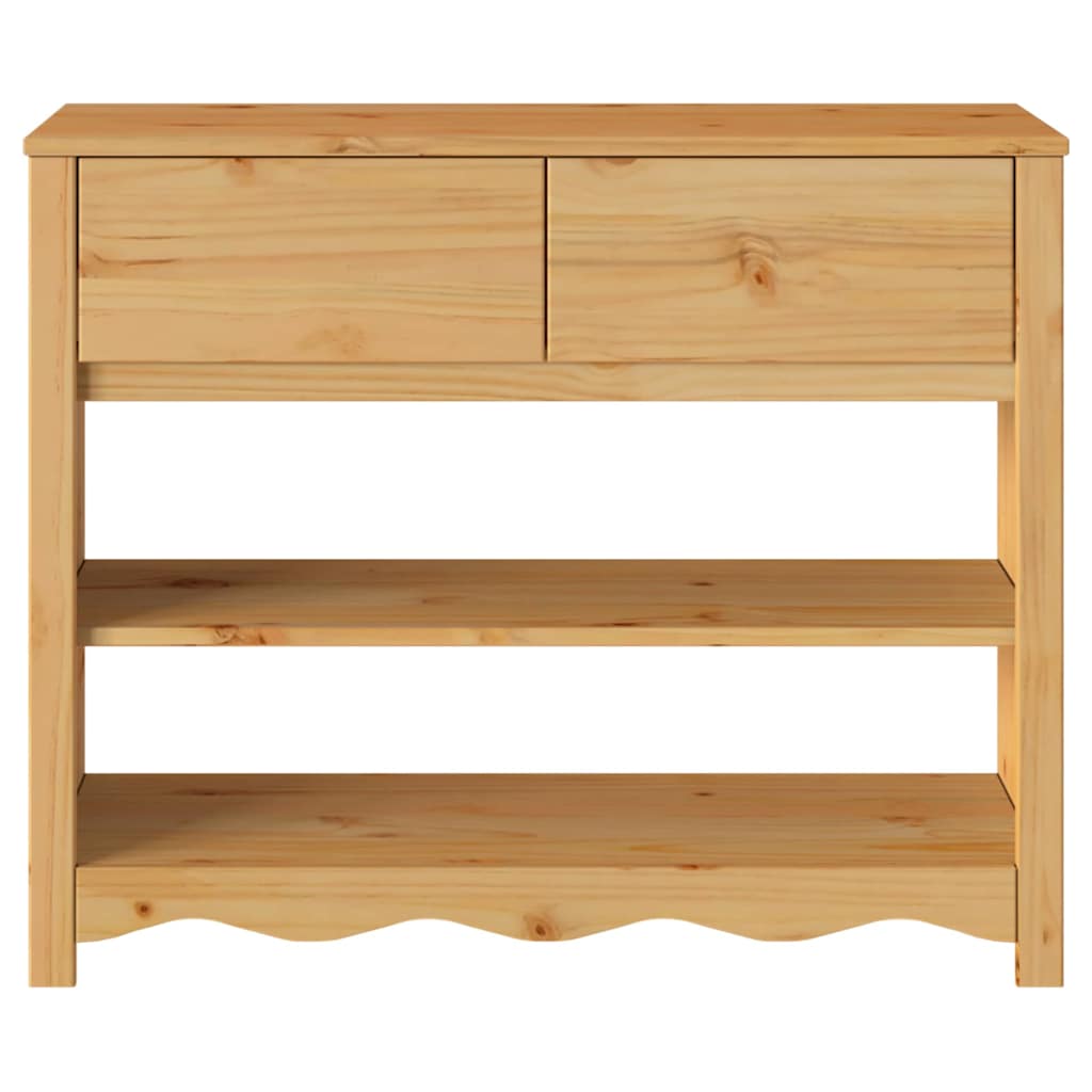 Console Table Drammen Oak 89.5 x 37 x 73 cm Solid Pine Wood